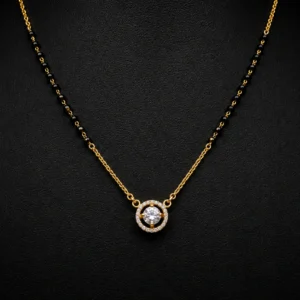 Solitaire Halo Mangalsutra