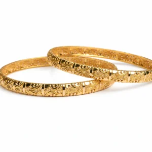 Golden Ornate Scroll Bangles
