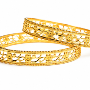 Golden Floral Vine Bangles