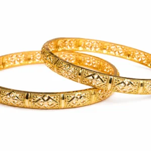 Royal Geometric Gold Bangles