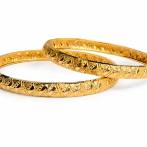 Golden Crossweave Bangles