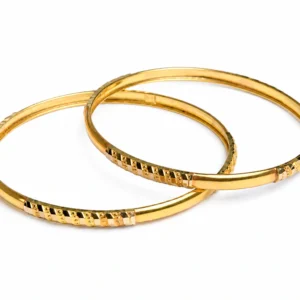 Golden Stripe Accent Bangles