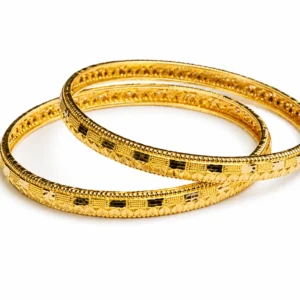 Golden Mosaic Check Bangles
