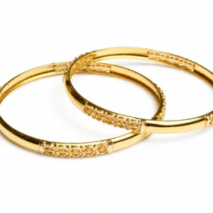 Golden Rosette Accent Bangles