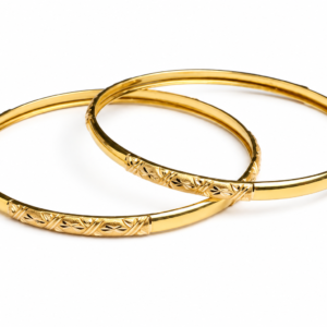 Golden Floral Accent Bangles