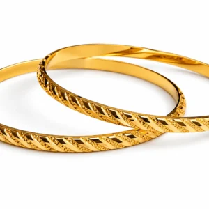 Golden Diagonal Twist Bangles