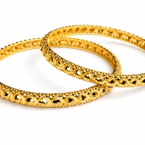 Diamond Weave Gold Bangles