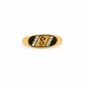 Signature Initial Gold Ring