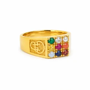 Multicolour Gem Accent Gold Ring