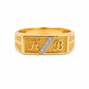 Dual Initial Luxe Ring