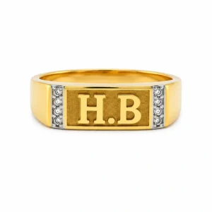 Personalised Initial Gold Ring