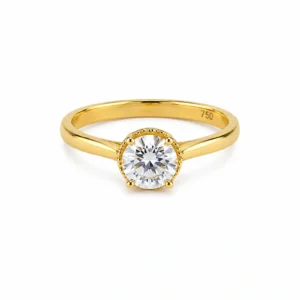 Radiant Solitaire Gold Ring